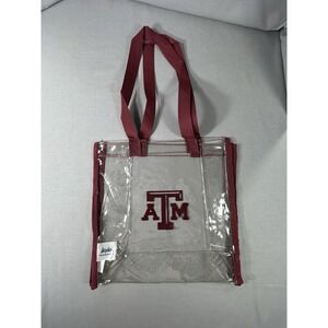 Texas A & M Aggies Clear Stadium Bag 12"x12"x5" Tote New without tags collegiate